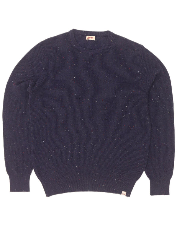 Rifle Damen-Pullover mit Rundhalsausschnitt, Gr. 18, XL, marineblau geflecktes Acryl