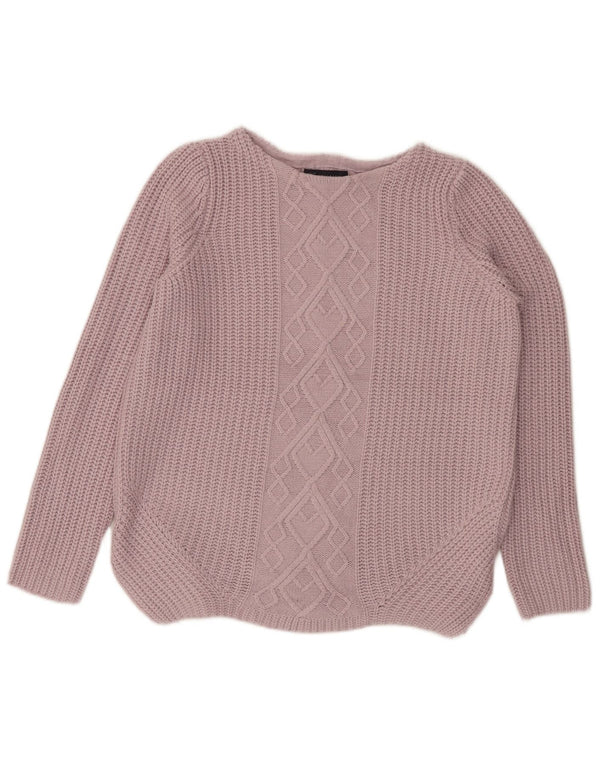 Marks & Spencer Womens Boat Neck Jumper Sweater UK 10 Small Purple