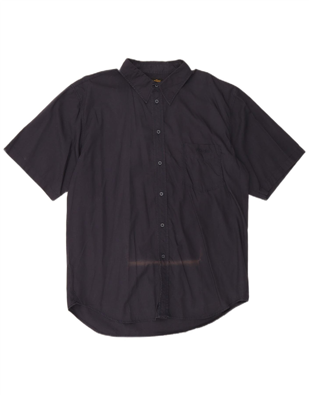 Wrangler Herren Kurzarmhemd 2XL Marineblau Baumwolle