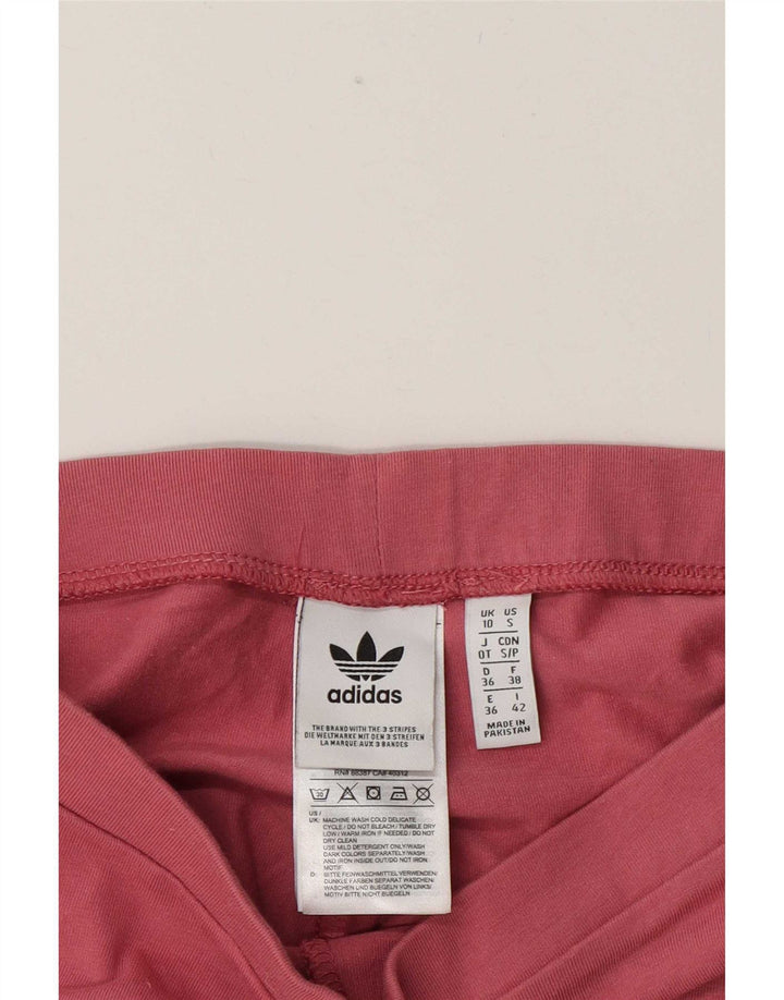 Adidas Damen Leggings UK 10 Small Rosa Baumwolle