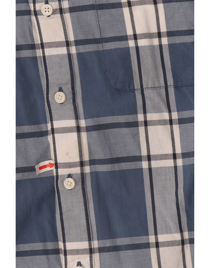 Vans Herren Kurzarm-Hemd mit klassischer Passform, XS, blau kariert