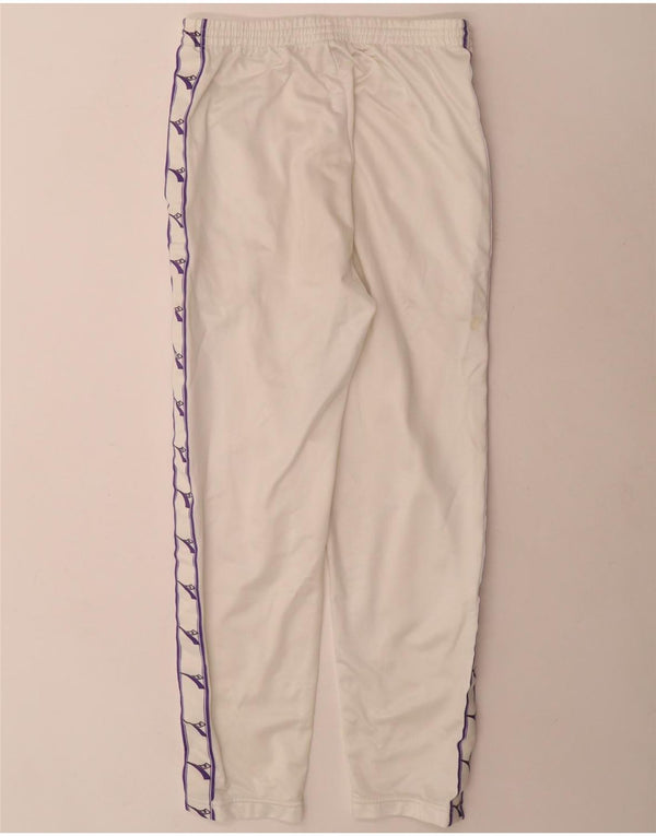 Diadora Damen-Trainingshose mit Grafik, UK 10, Größe S, Weiß, Polyester