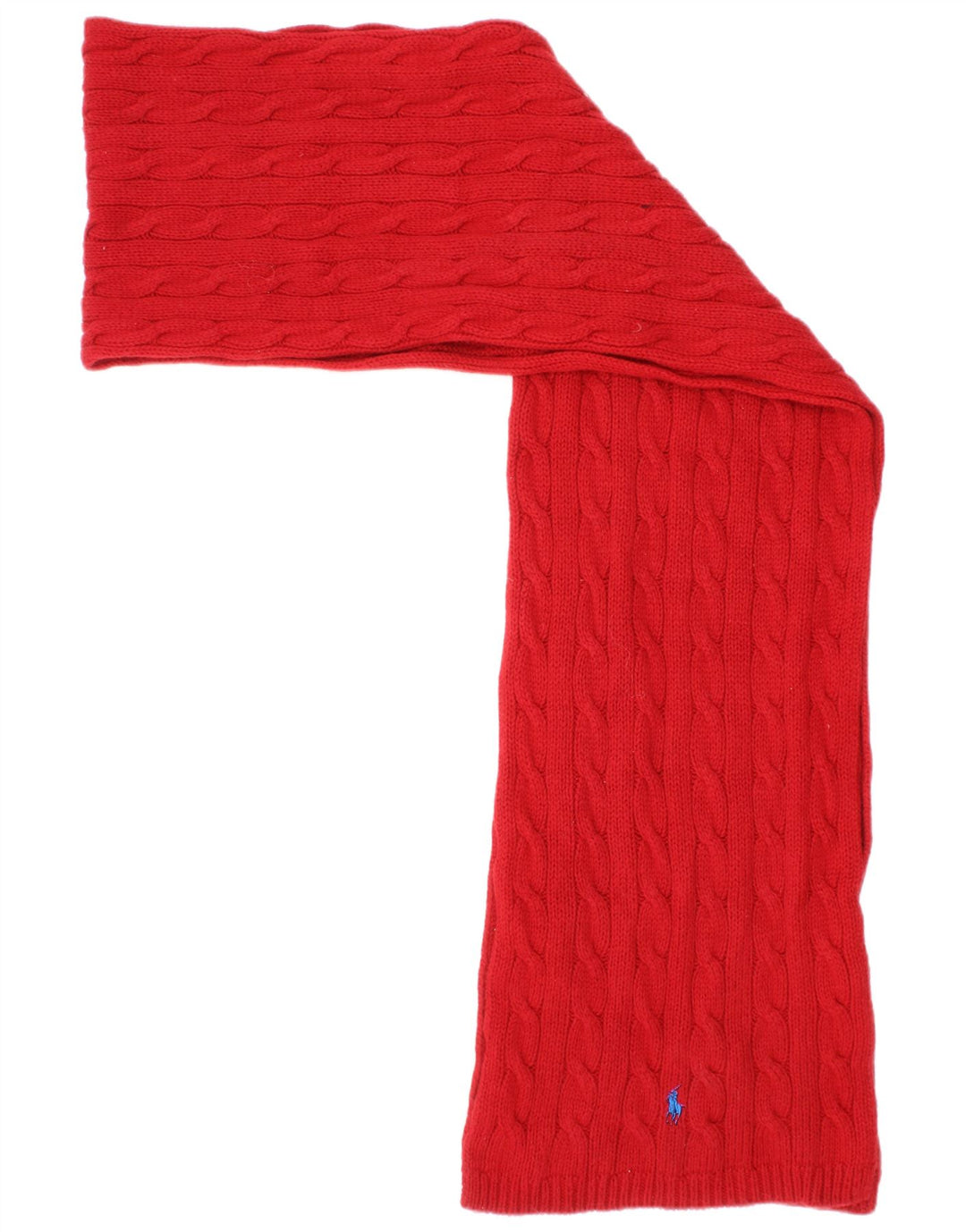 Ralph Lauren Herren-Strick-Rechteckschal, Einheitsgröße, rote Baumwolle