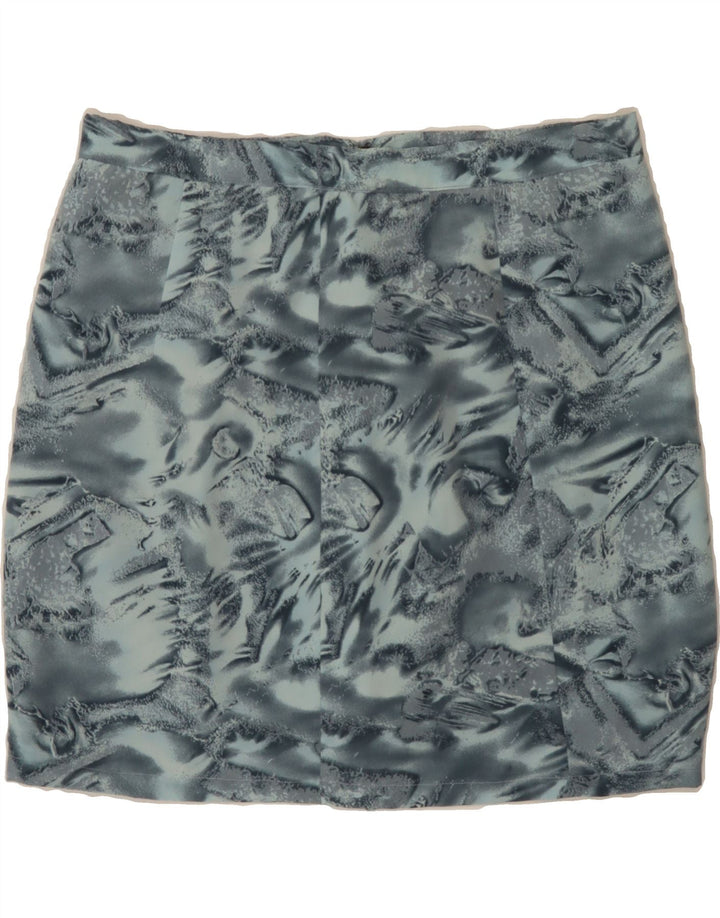 VINTAGE Womens Mini Skirt W34 Large  Blue Animal Print Vintage Vintage and Second-Hand Vintage from Messina Hembry 