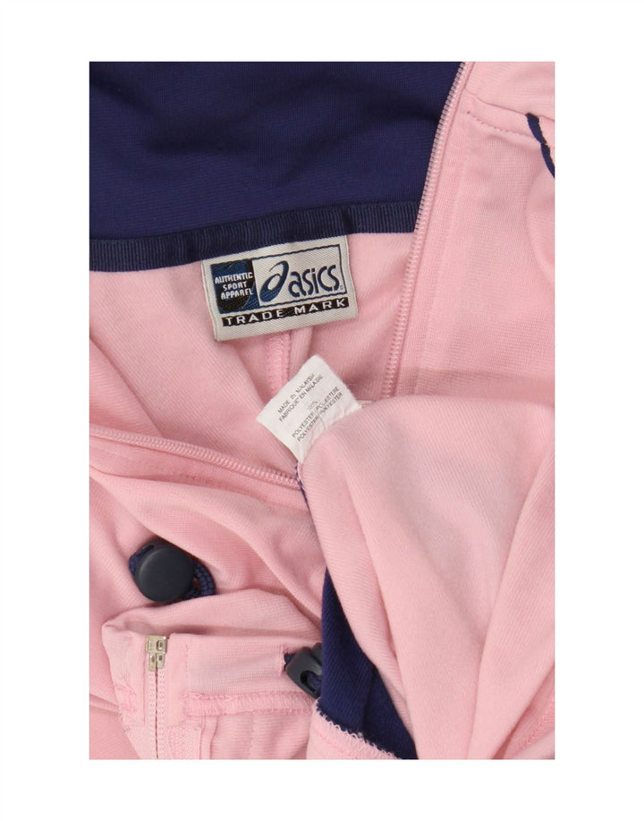 Asics Damen-Trainingsanzug mit Kapuze, Top-Jacke, UK 14, mittelrosa, Farbblock
