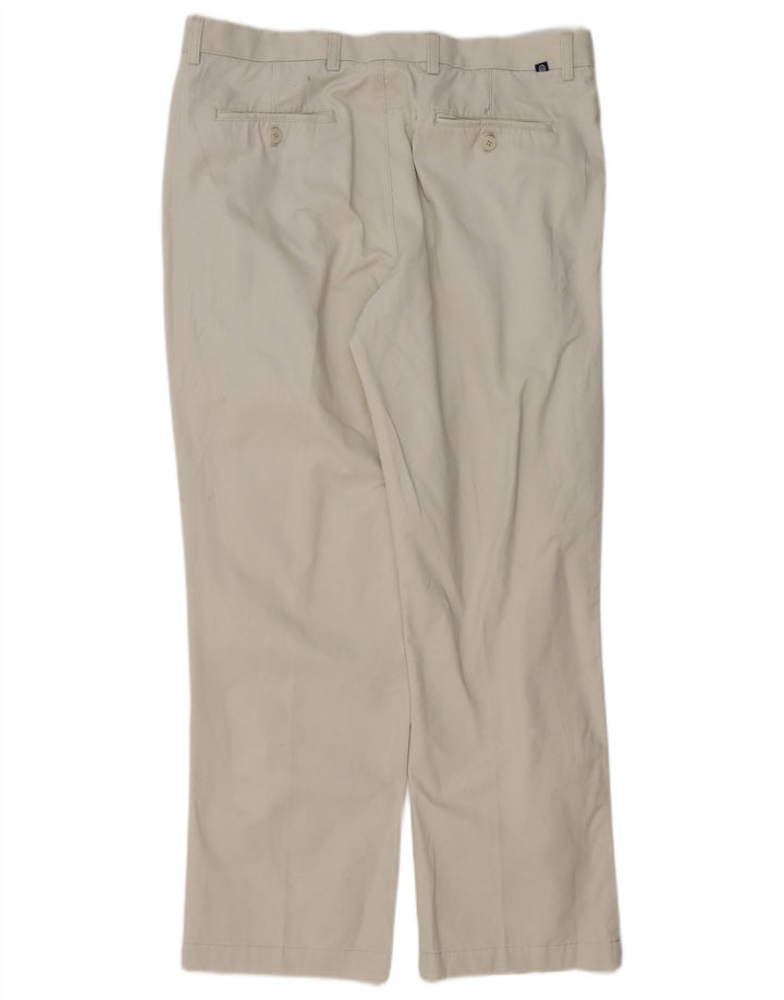 CHAPS Herren-Chinohose mit Pegged, W36, L30, weiße Baumwolle