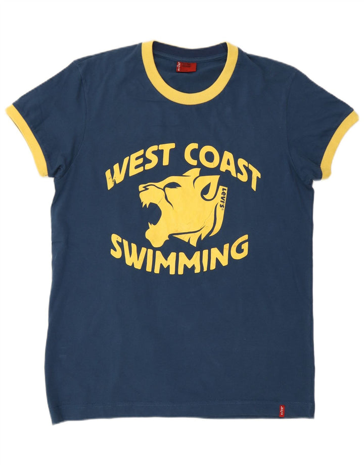 Levi's Herren-T-Shirt mit Grafik, mittelmarineblaue Baumwolle