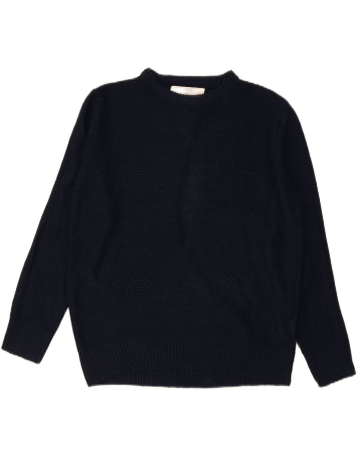 Übergroßer Damen-Pullover mit U-Boot-Ausschnitt von Zara, Gr. 14, mittleres Marineblau
