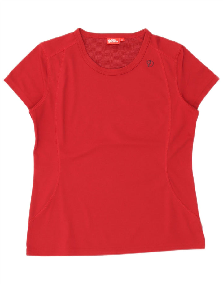 Fjall Raven Damen T-Shirt Top UK 14 Medium Burgund Polyester