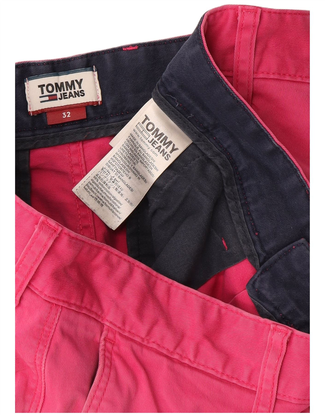 Tommy Hilfiger Herren Chinoshorts W32 mittelrosa Baumwolle