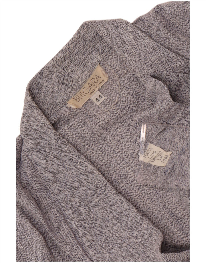 Vintage Damen übergroße 1-Knopf-Blazer-Jacke IT 44 Medium Navy Blue