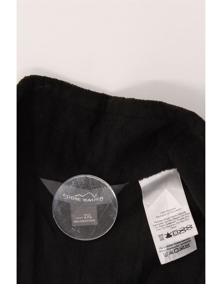 EDDIE BAUER Mens Fleece Gilet UK 44 2XL Black Polyester Vintage Eddie Bauer and Second-Hand Eddie Bauer from Messina Hembry 