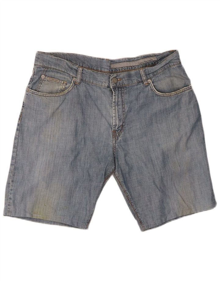 Calvin Klein Herren Denim Shorts W36 Große blaue Baumwolle