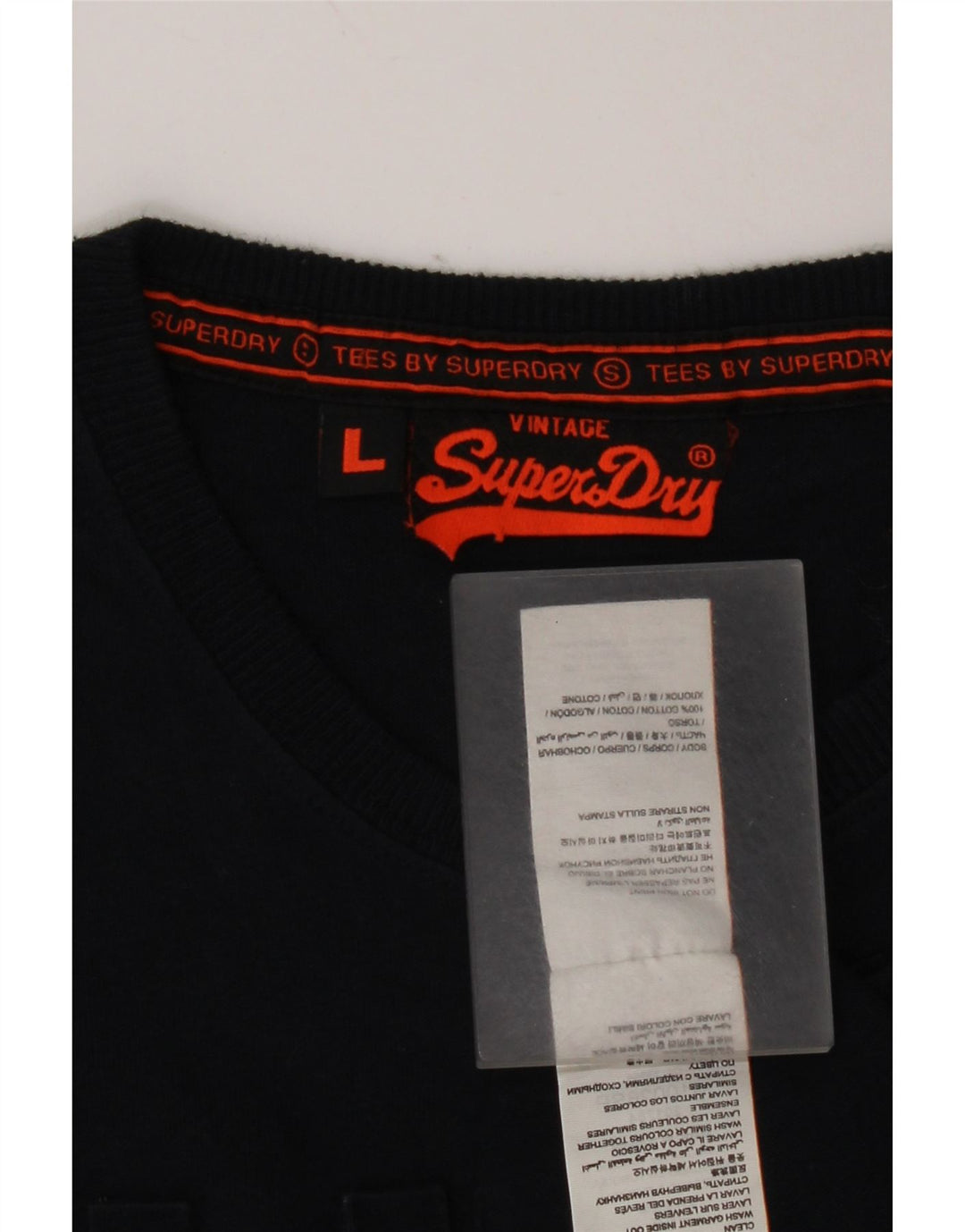 Superdry Herren-T-Shirt mit Grafik, Größe L, Marineblau, Baumwolle