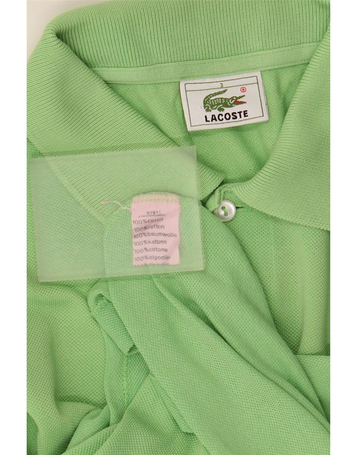 LACOSTE Herren-Poloshirt, Größe 3, klein, grüne Baumwolle