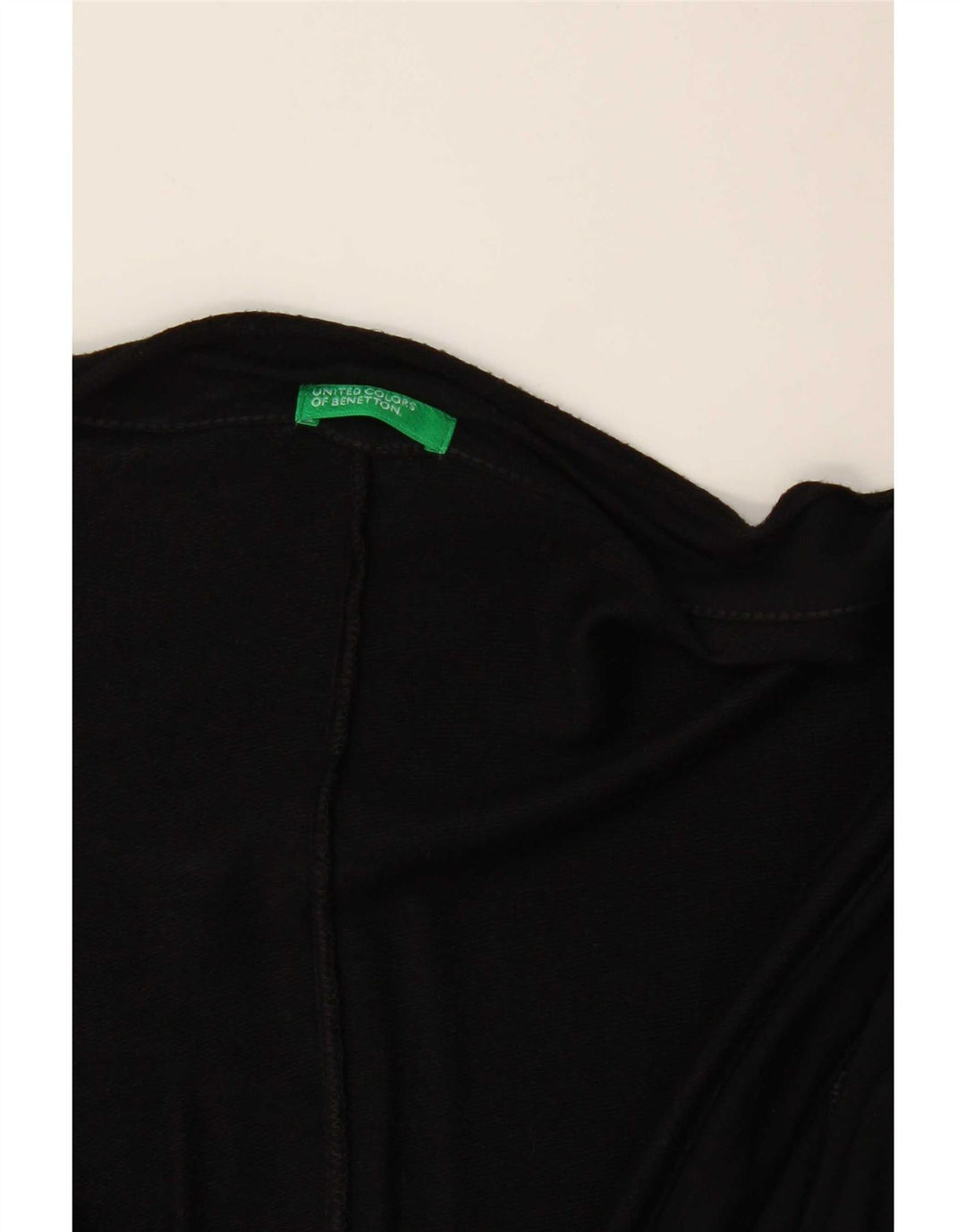 Benetton Damen Asymmetrischer Cardigan-Pullover UK 12 Medium Schwarz