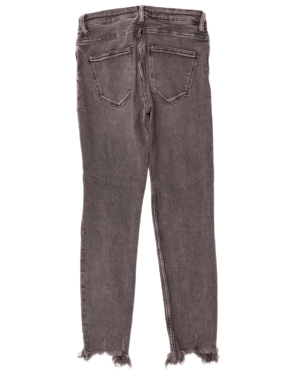 Zara Damen Distressed Skinny Jeans EU 38 Small W28 L27 Grau