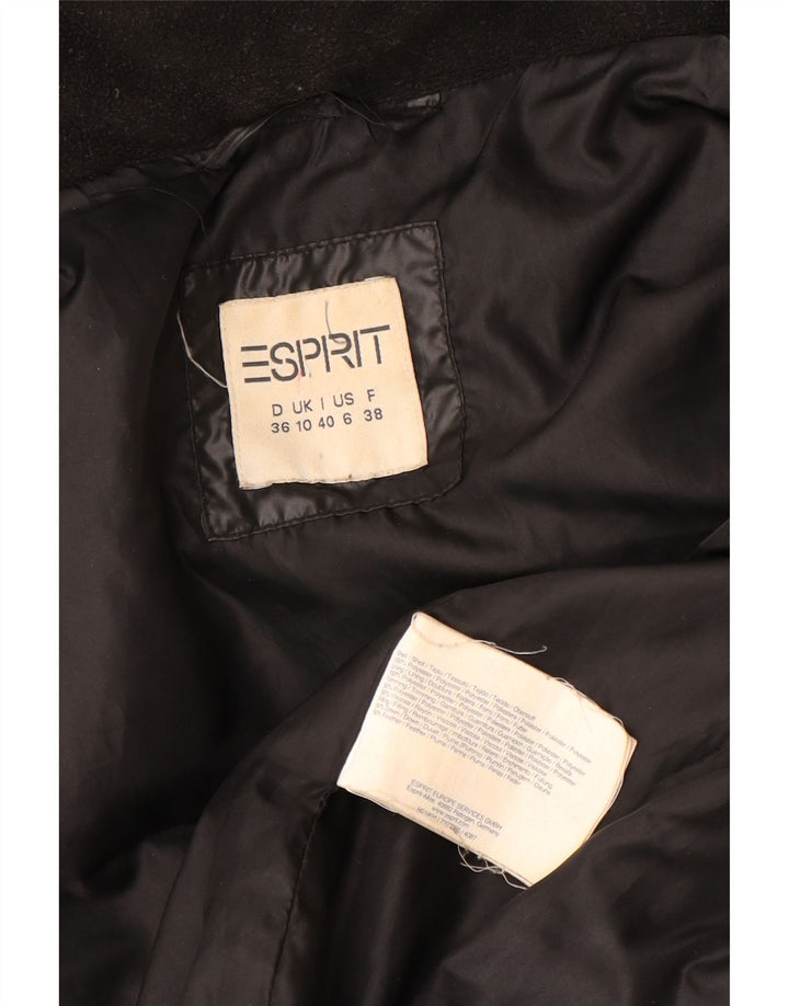 Esprit Damen-Weste mit Kapuze, gepolstert, UK 10, Größe S, Schwarz, Polyester