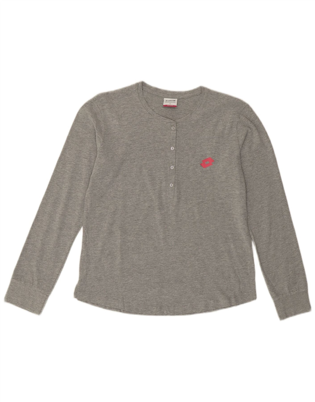 Lotto Womens Graphic Top Langarm UK 10 Small Grau Baumwolle