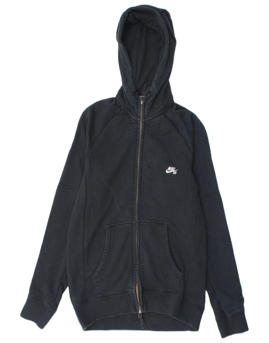 NIKE Herren-Kapuzenpullover mit Reißverschluss, Größe S, Schwarz, Baumwolle