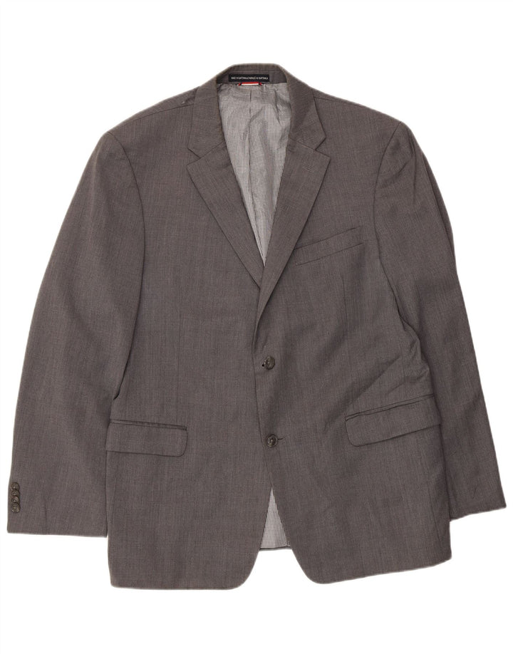 Tommy Hilfiger Herren-Blazer mit 2 Knöpfen, UK 42, XL, graue Wolle