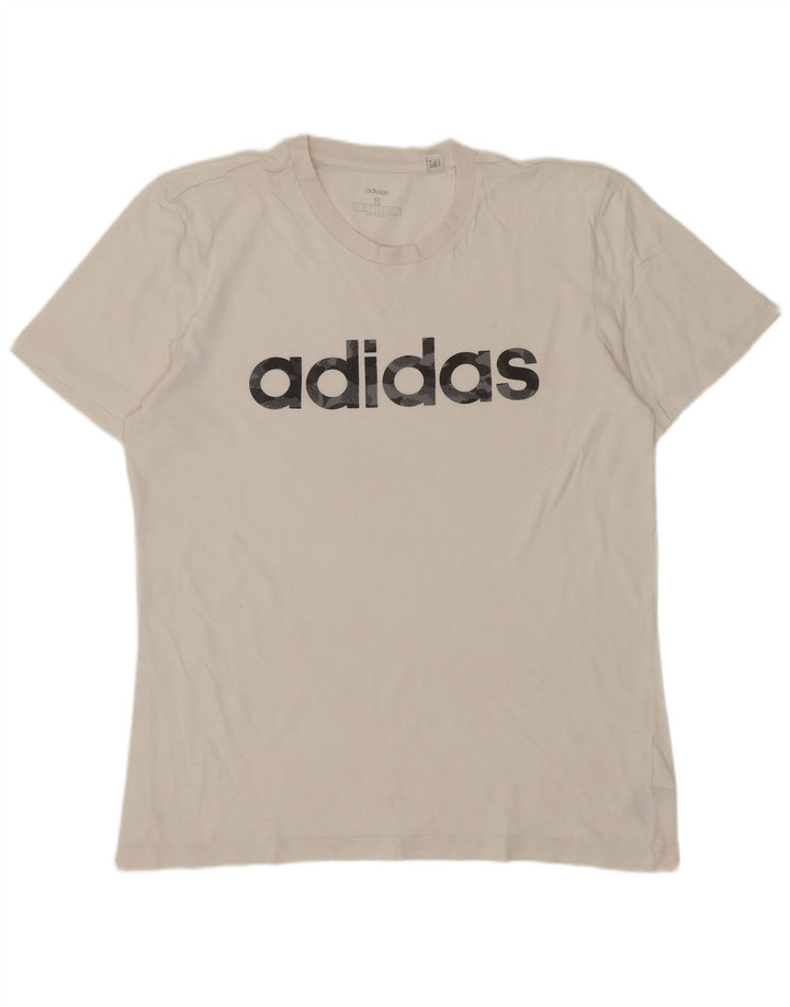 Adidas Herren Grafik T-Shirt Top Small Weiß Baumwolle
