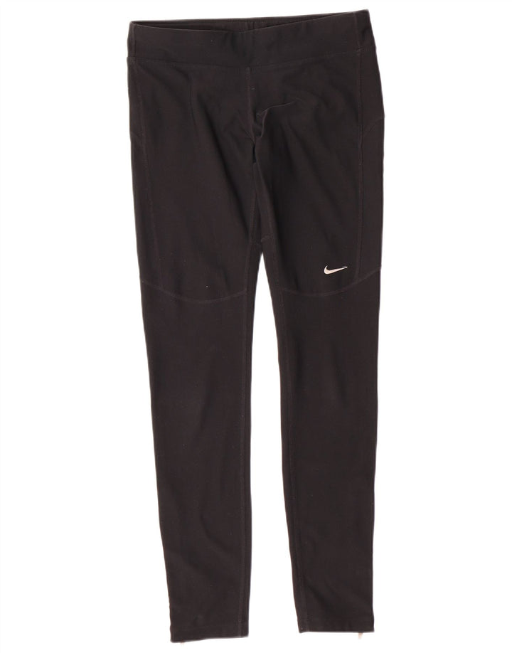 NIKE Damen Leggings UK 10 Small Schwarz Polyester