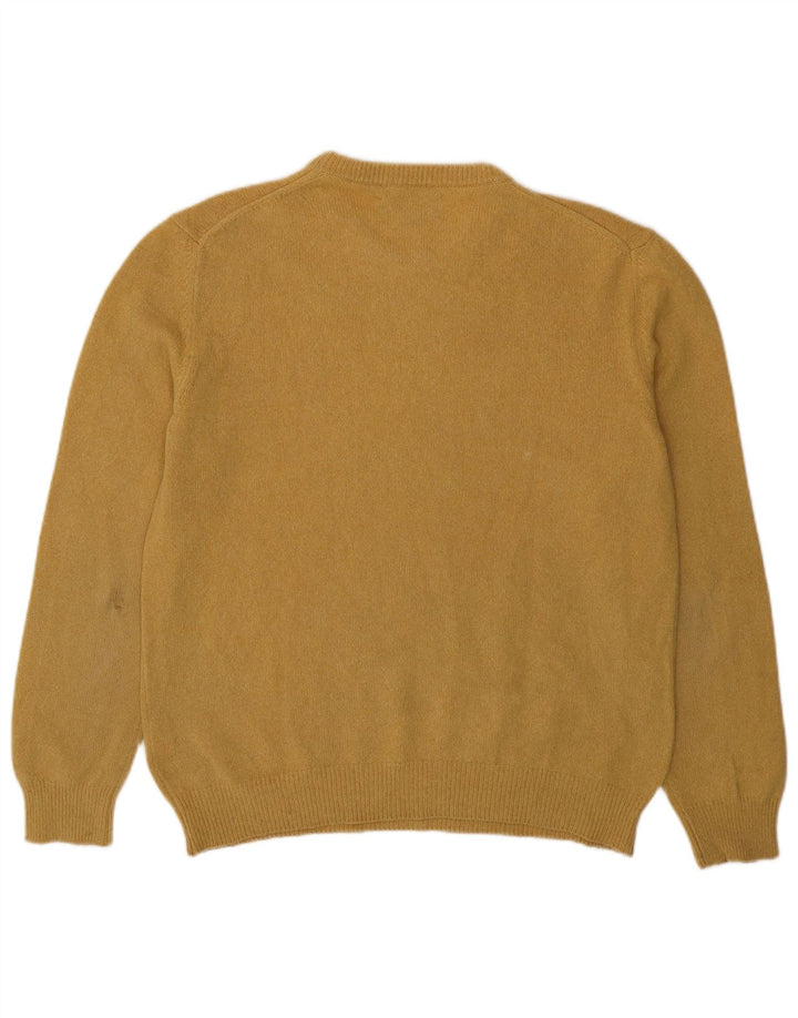 Marlboro Classics Herren-Pullover mit Rundhalsausschnitt, groß, gelbe Wolle