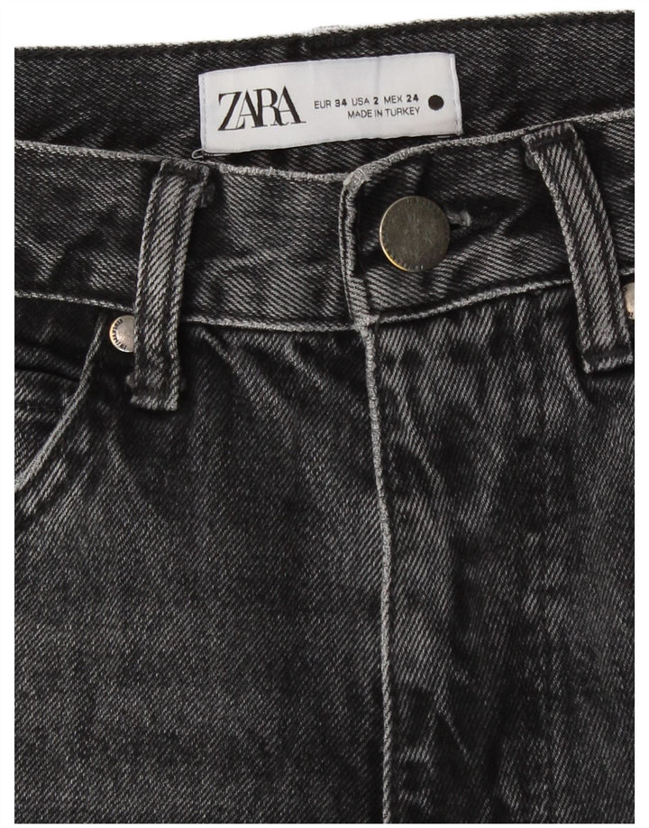 Zara Damen Bootcut Jeans EU 34 2XS W24 L30 Grau