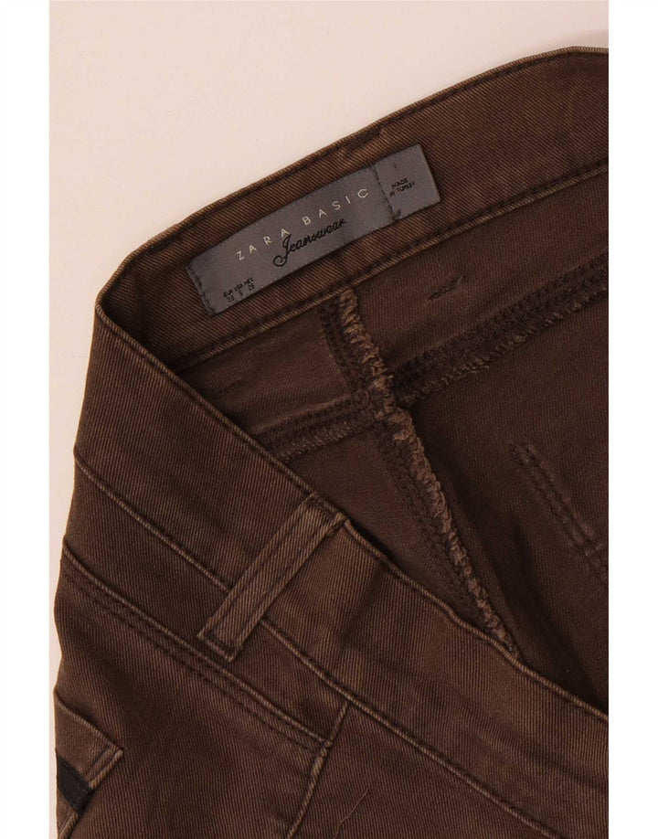 Zara Damen Slim Jeans EU 38 Small W28 L31 Braun
