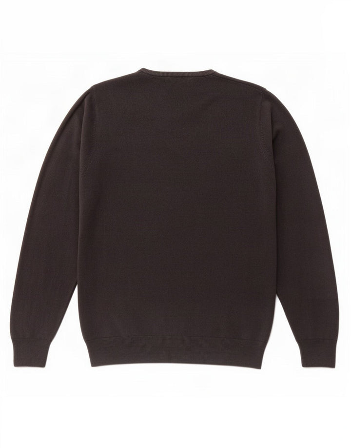 Marks & Spencer Herren-Pullover mit V-Ausschnitt, mittelgraues Acryl