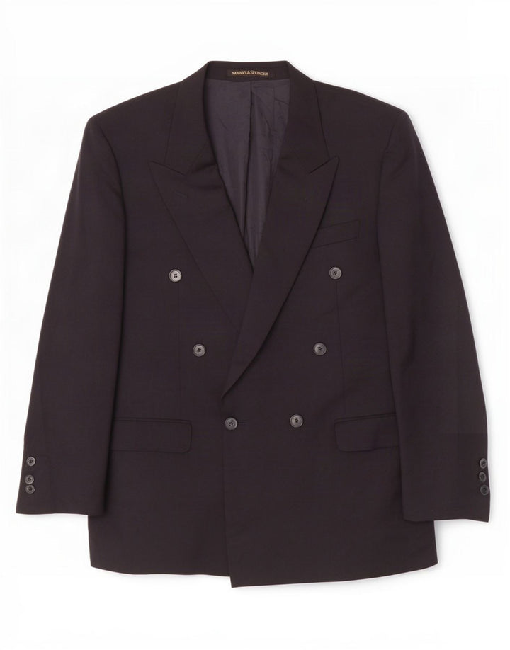 Marks & Spencer Herren-Blazer, zweireihig, Gr. 40, Mittelmarineblau