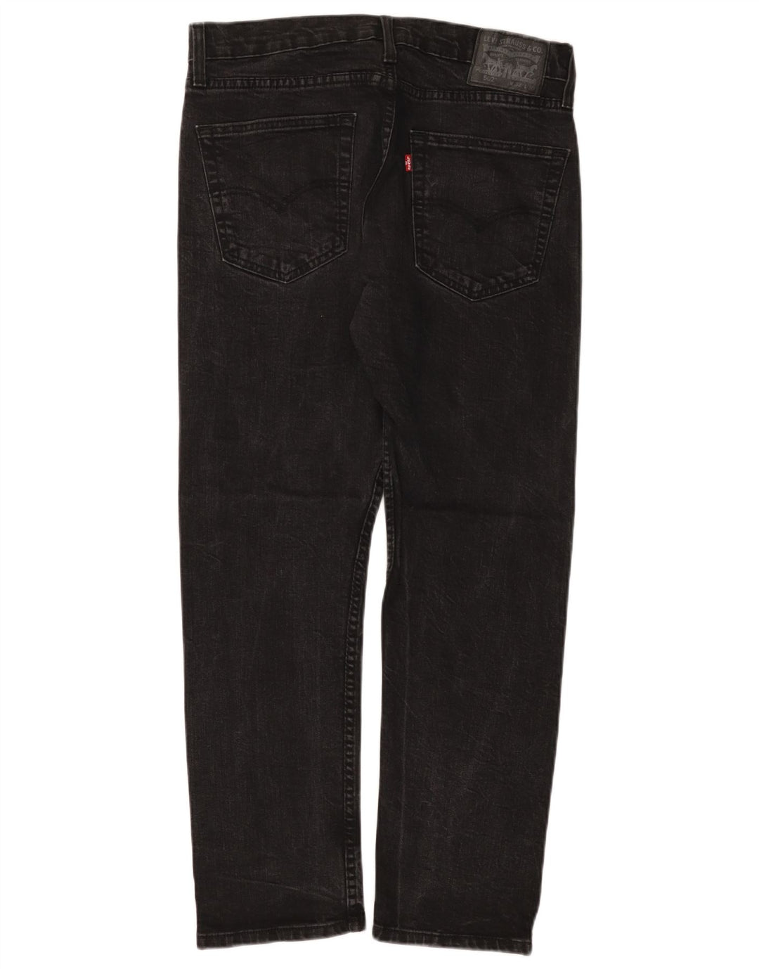LEVI'S Herren 502 Tapered Jeans W32 L30 Schwarze Baumwolle