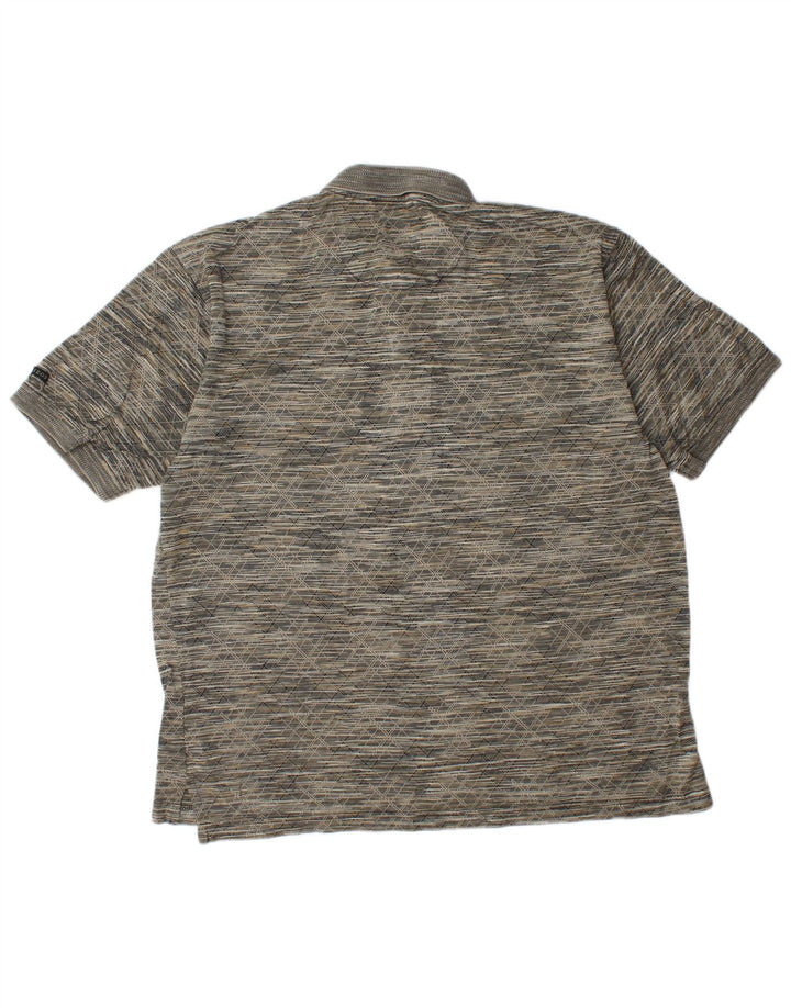 IZOD Herren-Poloshirt, groß, graue geometrische Baumwolle