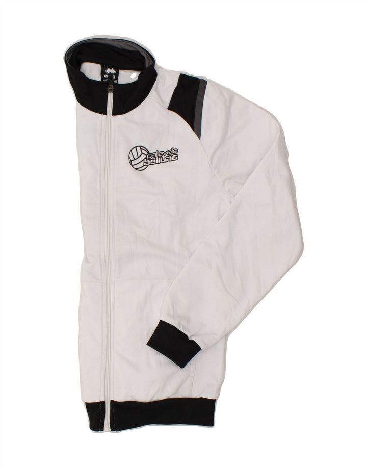 ERREA Womens Graphic Tracksuit Top Jacket UK 14 Medium White Colourblock Vintage Errea and Second-Hand Errea from Messina Hembry 