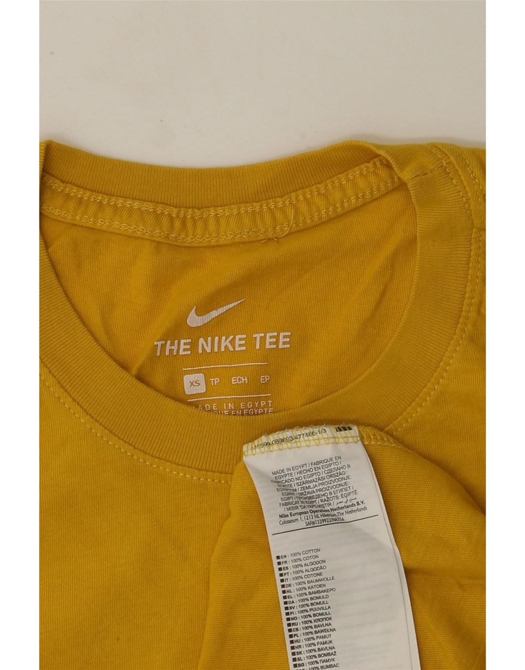 NIKE Herren Grafik T-Shirt Top XS Gelbe Baumwolle