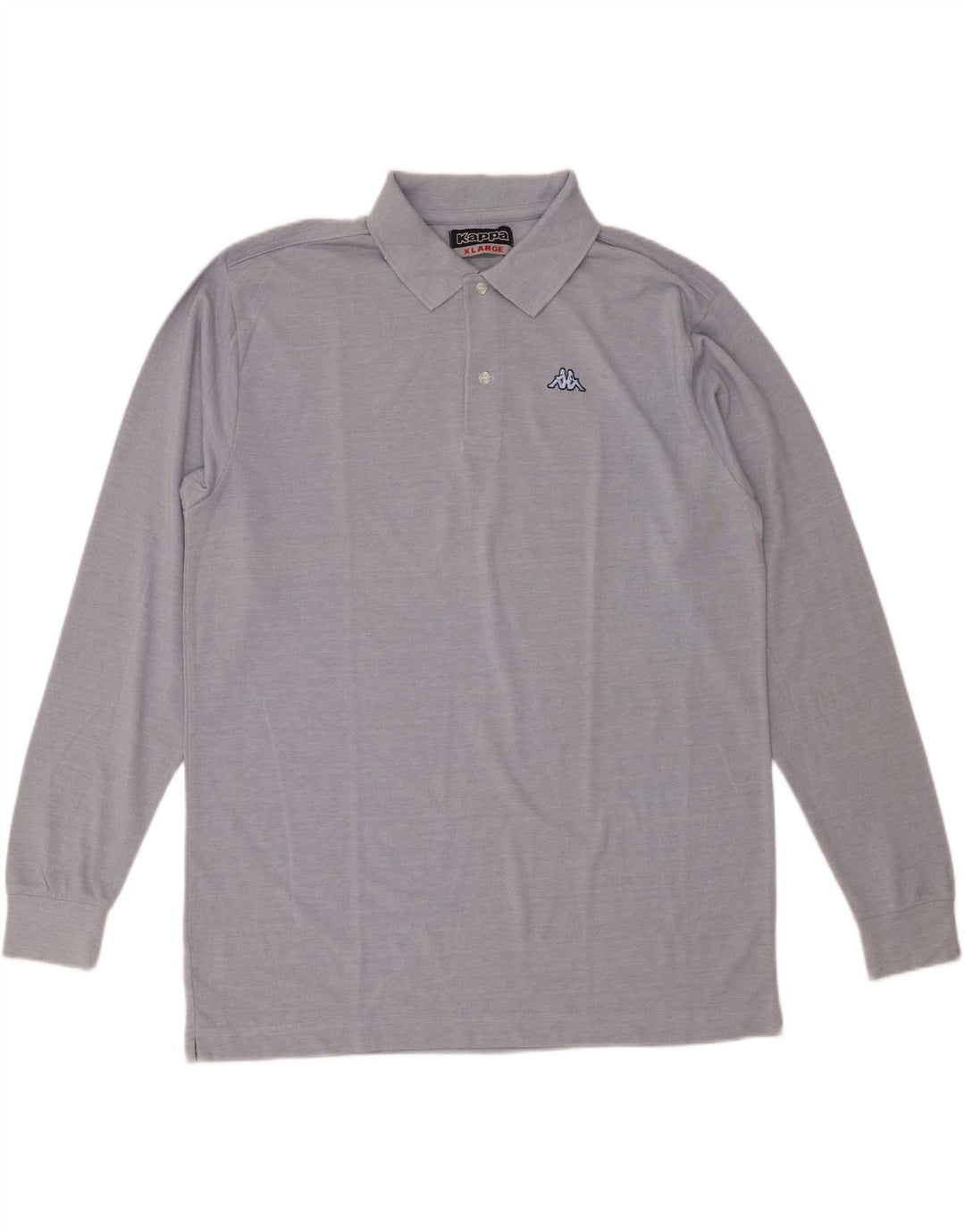 Kappa Herren Langarm-Poloshirt XL, blaue Baumwolle