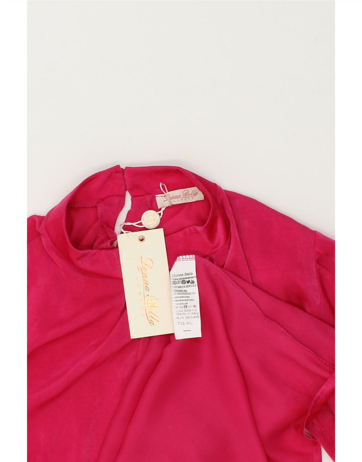 VINTAGE Womens Blouse Top UK 18 XL Pink Viscose Vintage Vintage and Second-Hand Vintage from Messina Hembry 
