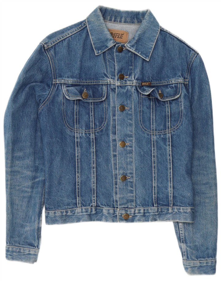 Rifle Damen Jeansjacke IT 42 Mittelblaue Baumwolle