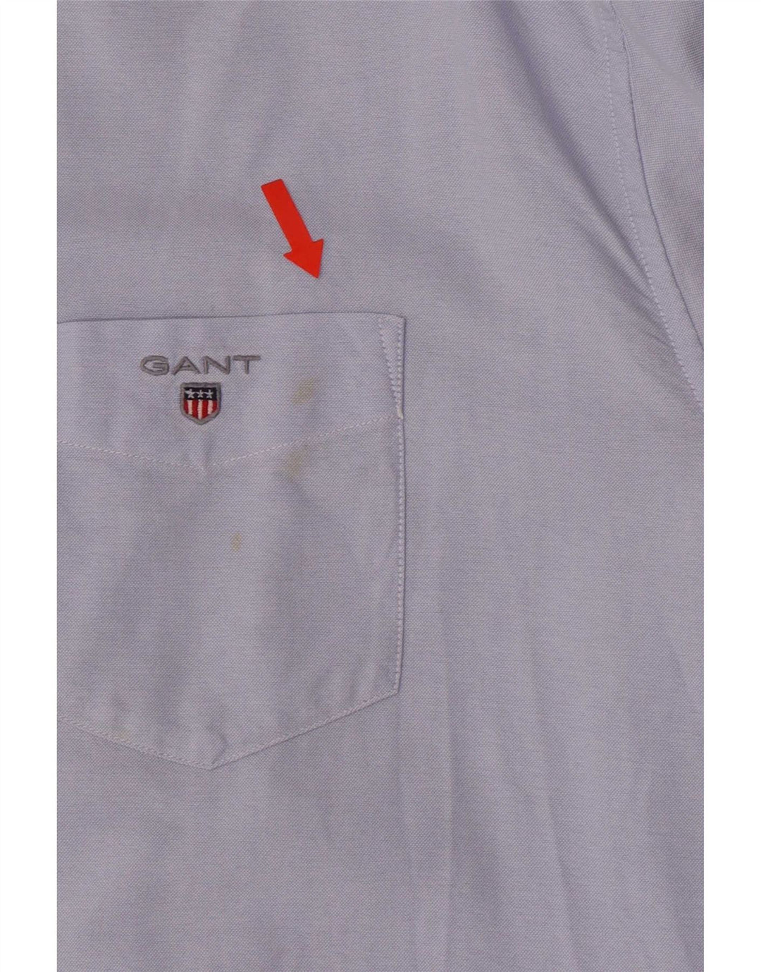 Gant Herren-Hemd mit normaler Passform, Größe 17 1/2 XL, blaue Baumwolle