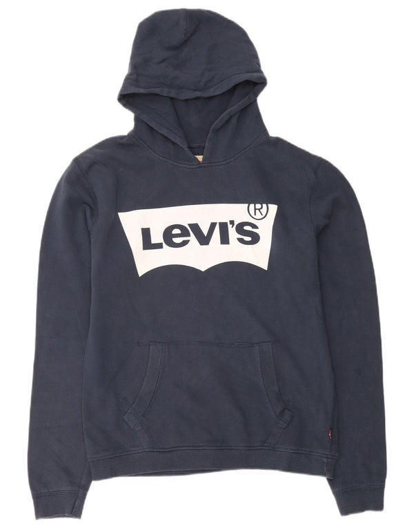 Levi's Jungen-Pullover mit grafischem Kapuzenpullover, 15–16 Jahre, Marineblau, Farbblock