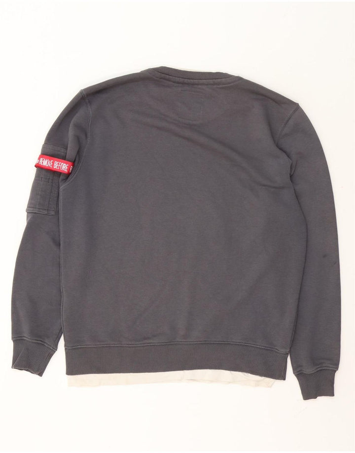 Alpha Industries Herren-Sweatshirt mit Grafik, Größe S, Grau, Baumwolle