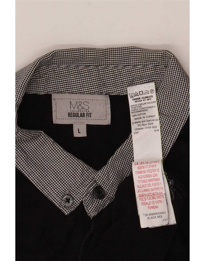 Marks & Spencer Herren-Pullover mit Rollkragen, reguläre Passform, Größe L, Schwarz