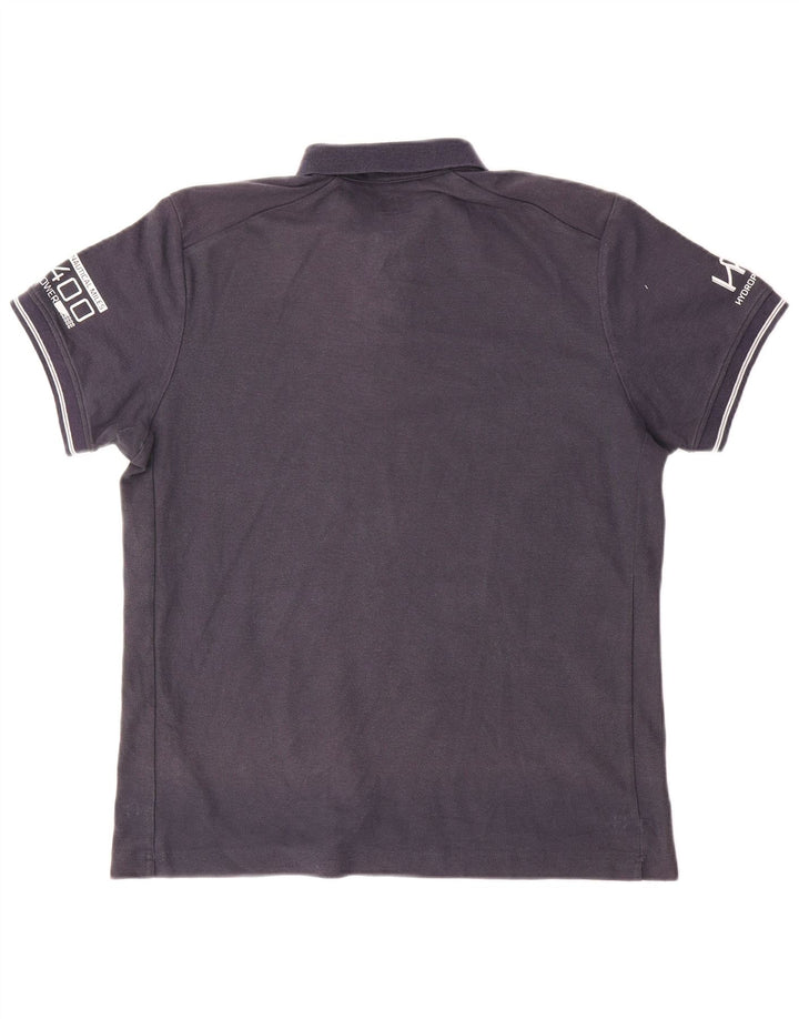 Helly Hansen Herren-Poloshirt mit Grafik, mittelmarineblaue Baumwolle