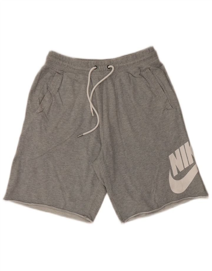 Nike Herren-Sportshorts mit Grafik, mittelgrau gefleckte Baumwolle