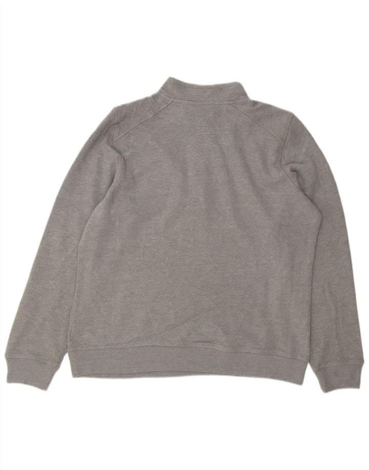 IZOD Herren-Sweatshirt mit Reißverschluss am Hals, 2XL, graue Baumwolle