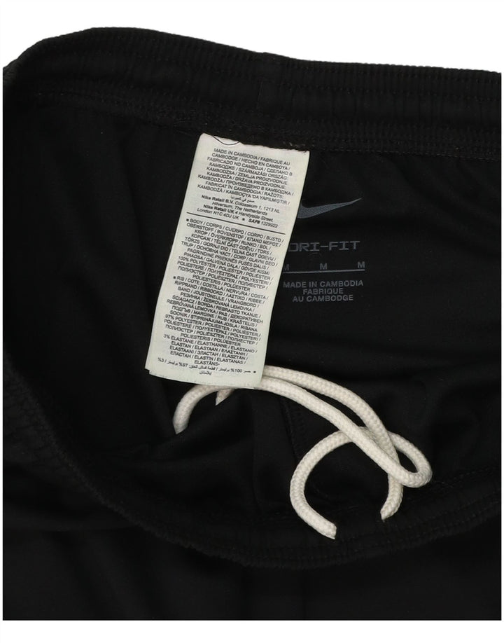 NIKE Damen Dri Fit Trainingshose UK 12 Mittelschwarzes Polyester