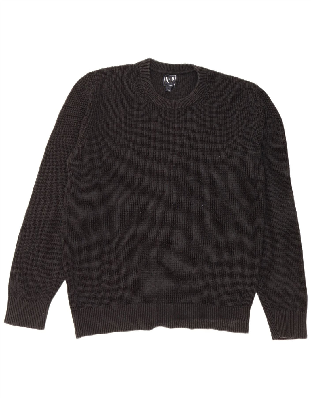 Gap Herren-Pullover mit Rundhalsausschnitt, mittelschwarz, Baumwolle