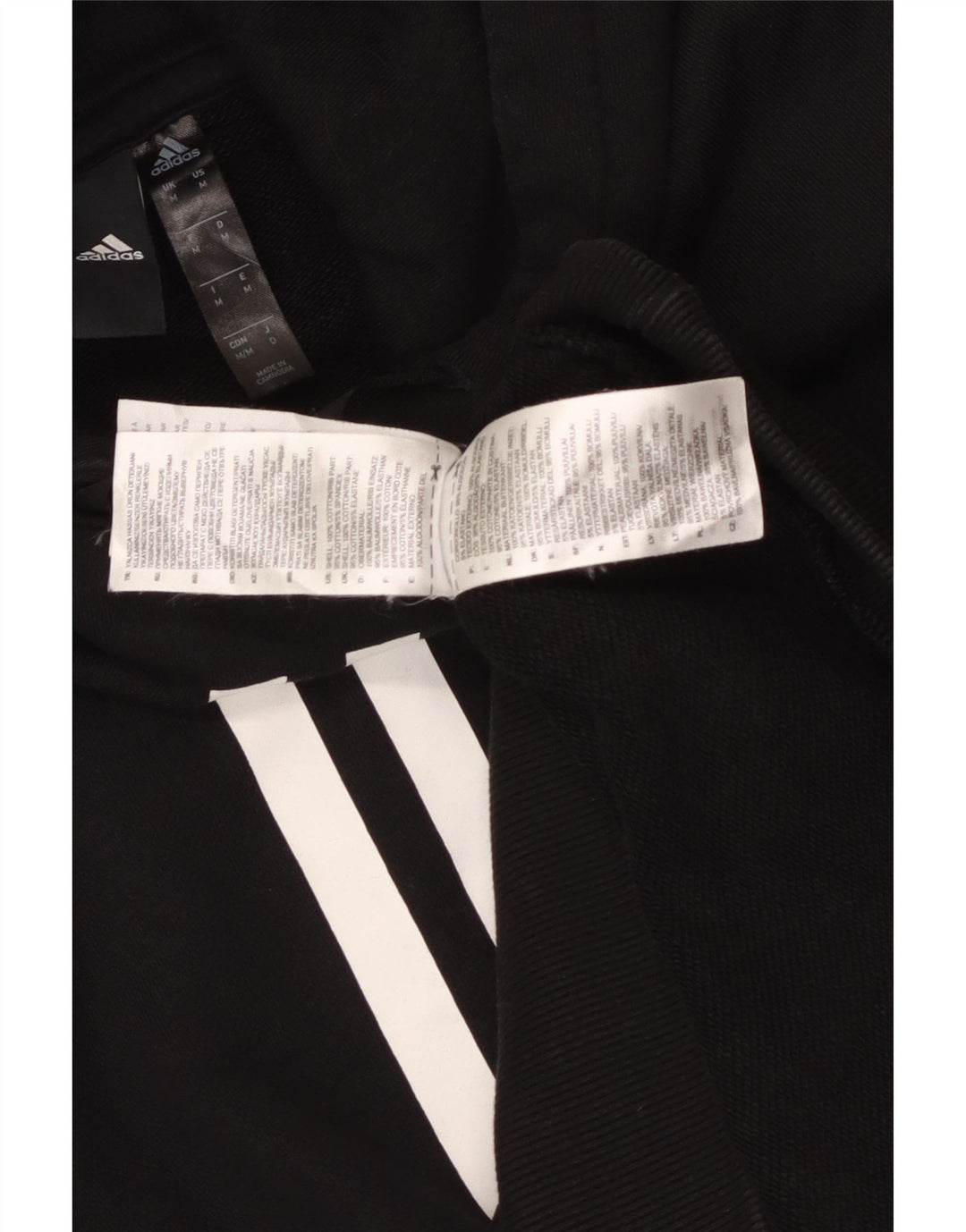 ADIDAS Herren Kapuzenpullover Mittelschwarz Baumwolle