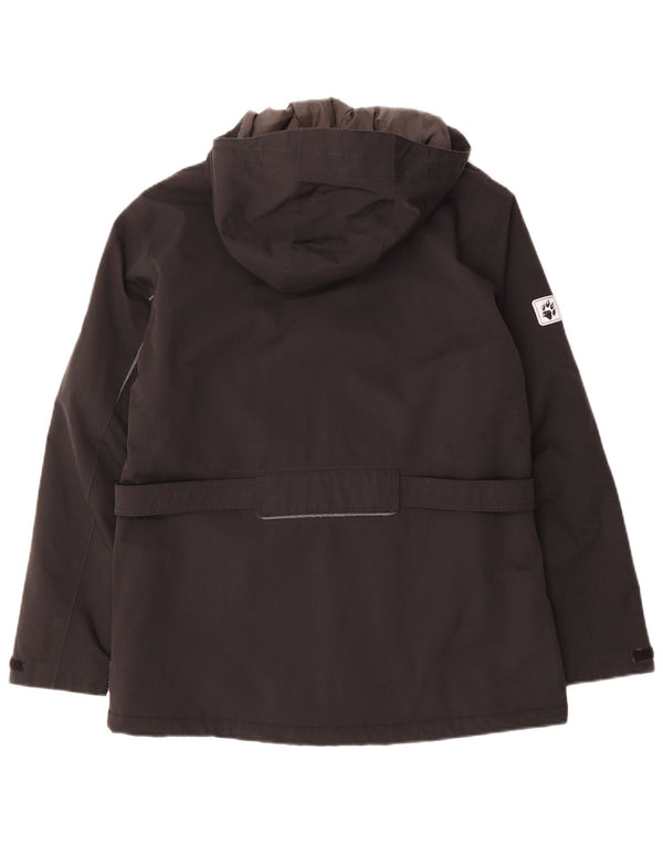 JACK WOLFSKIN Damen-Windbreakerjacke mit Kapuze, UK 14/16, Größe L, Schwarz